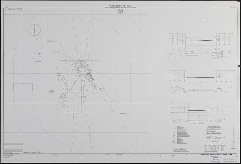 Airport obstruction chart OC 136, Enid Woodring Municipal Airport, Enid, Oklahoma