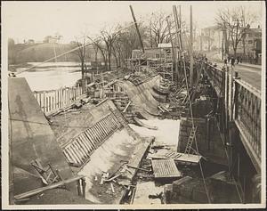 New dam under construction, Nashua River