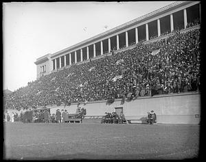 Crowd at Harvard Stadium for a football game