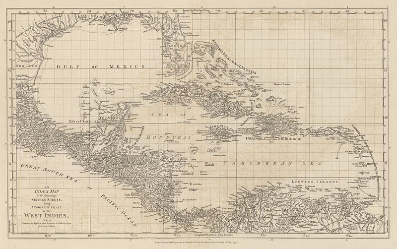 A complete chart of the West Indies : index map