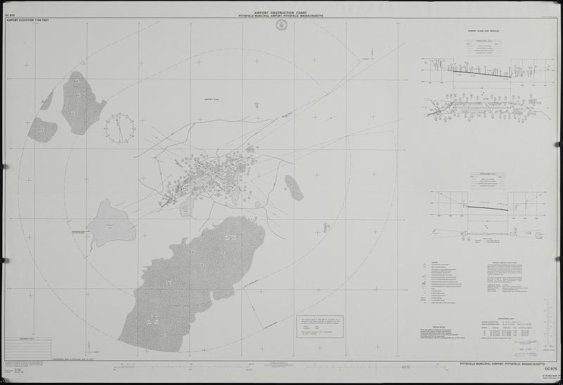 Airport obstruction chart, OC 975, Pittsfield Municipal Airport, Pittsfield, Massachusetts