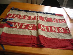 Patriotic flag with text