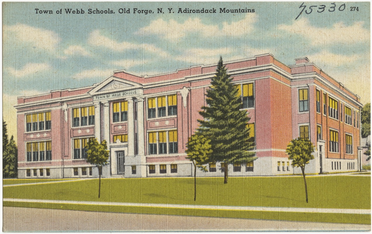 Town of Webb Schools, Old Forge, N. Y. Adirondack Mountains - Digital ...