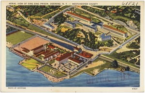 Aerial view of Sing Sing Prison, Ossining, N. Y. -- Westchester County