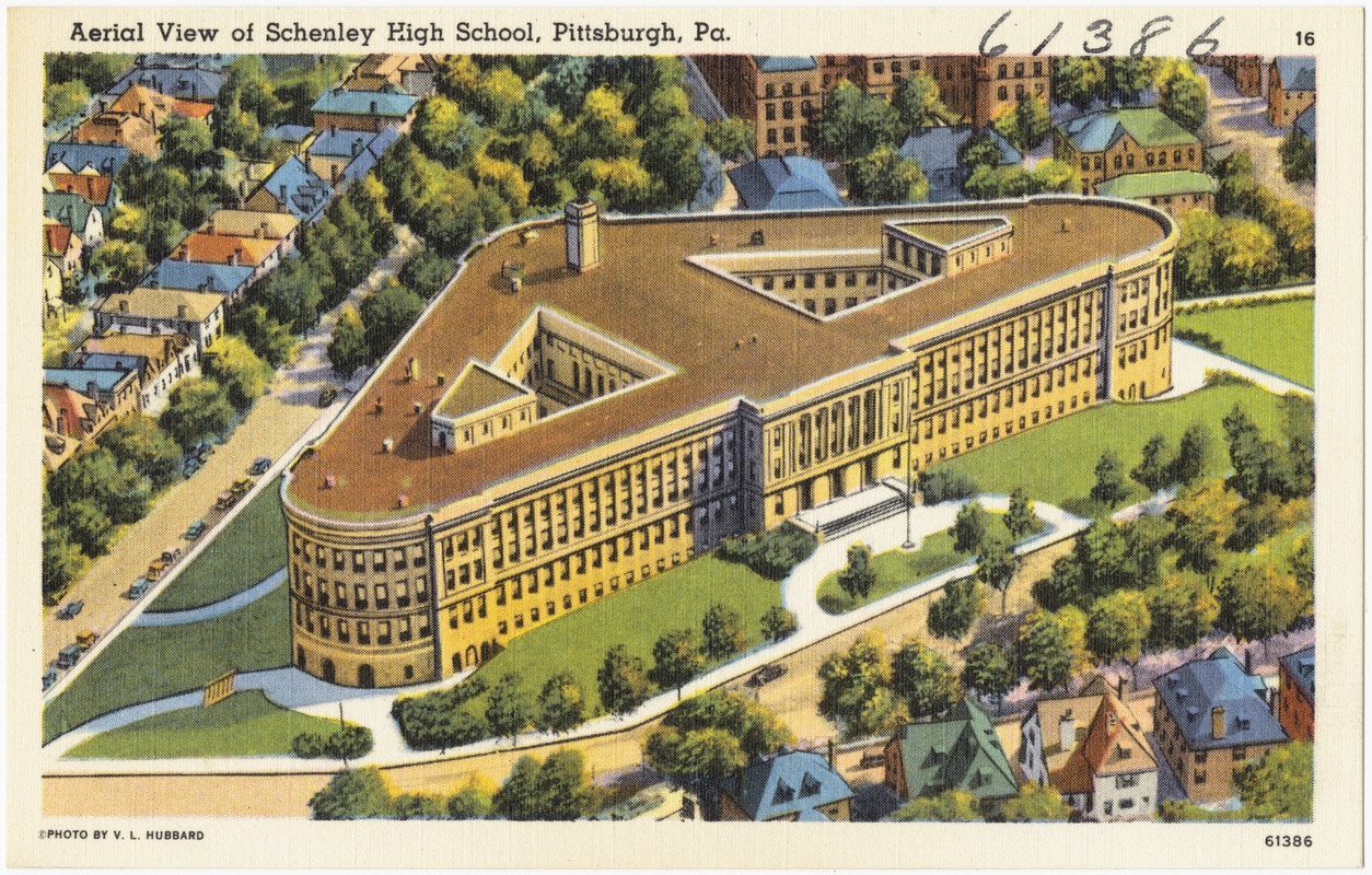 Aerial view of Schenley High School, Pittsburgh, Pa.