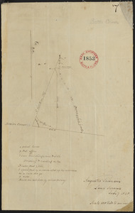 Plan of Boston Corner made by Augustus Tremain, dated June 7, 1840