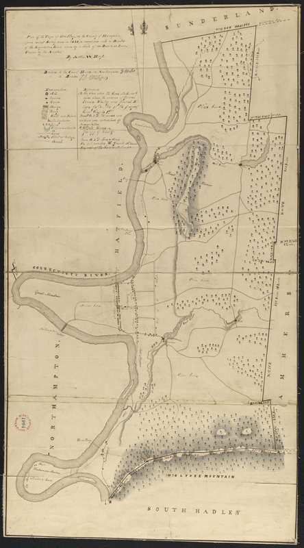 Plan of Hadley made by Arthur W. Hoyt, dated 1830