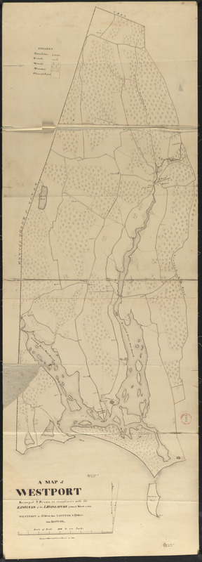Plan of Westport made by Silvanus Bourne dated 1831