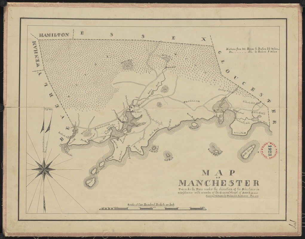 Plan of Manchester made by Philander Anderson, dated December 1830