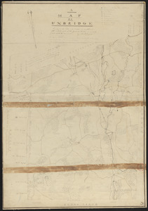 Plan of Uxbridge made by Abiel Jaques, dated 1830