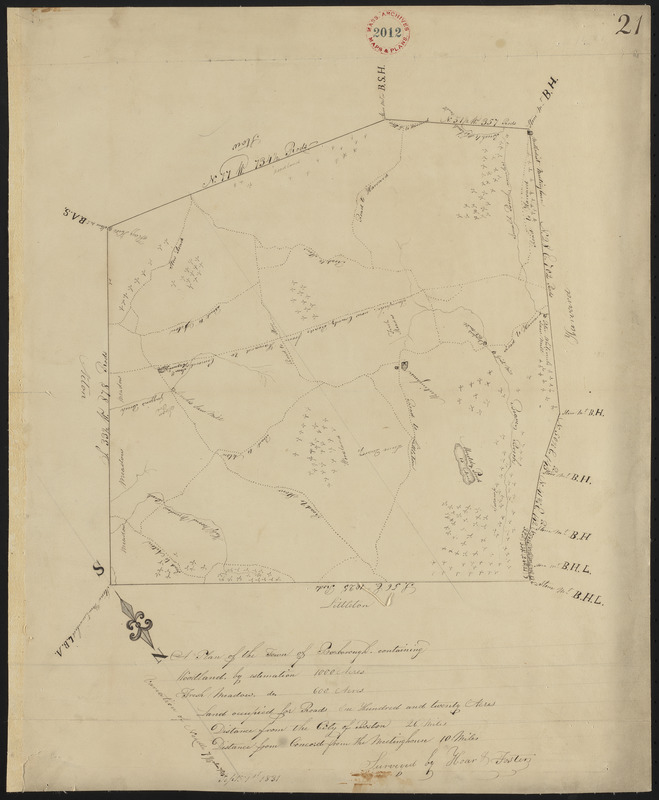 Plan of Boxborough made by Hoar and Foster, dated September 1, 1831