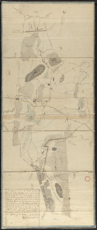 Plan of Oxford made by Sylvester McIntyre, dated April 1830