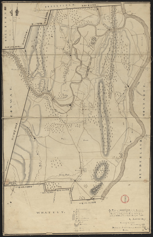 Plan of Deerfield made by Arthur W. Hoyt, dated 1830