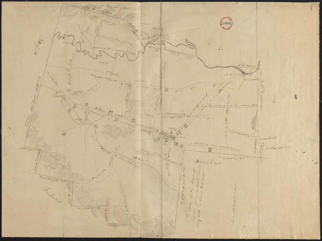 Plan of Lenox made by Solomon Cole, dated May 1831