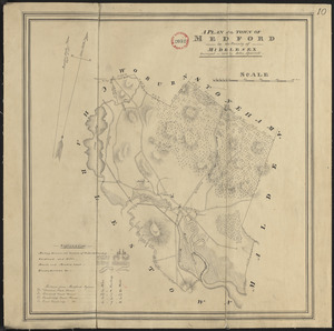 Plan of Medford made by John Sparrell, dated 1830