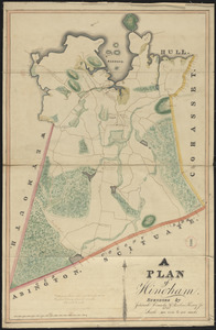 Plan of Hingham made by Jedediah Lincoln and Reuben Hersey, Jr., dated 1830