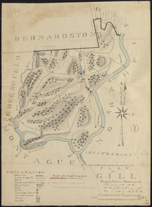 Plan of Gill made by Josiah Gould, dated 1830
