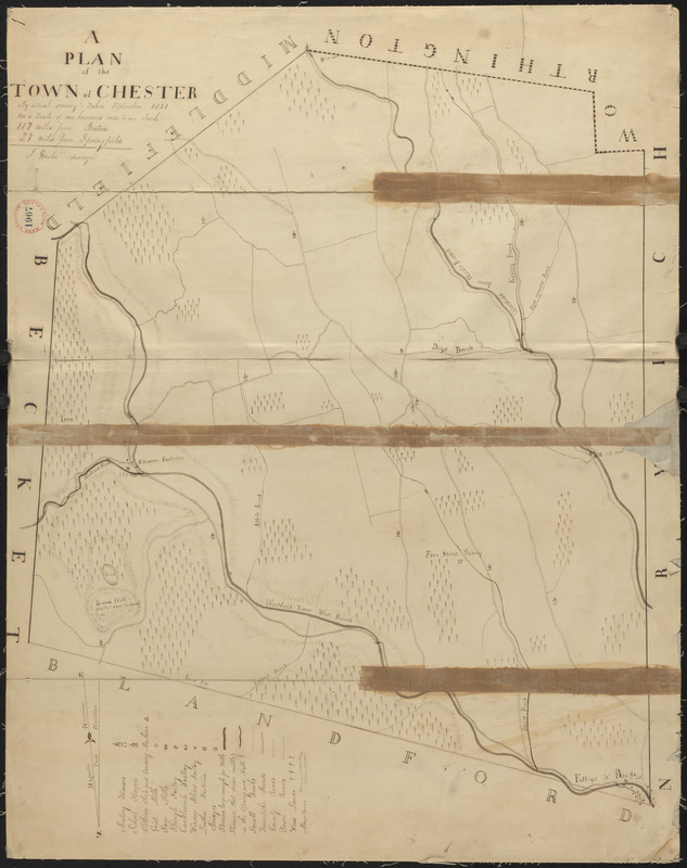 Plan of Chester made by J. Gould, dated September 1831