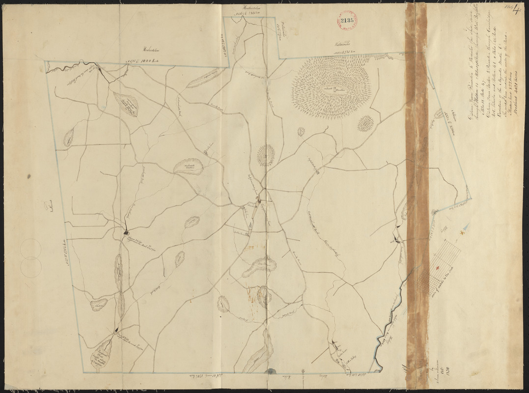 Plan of Princeton made by Amos Meriam, dated October 1830