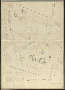 Plan of Sterling made by Moses Sawyer, dated 1830