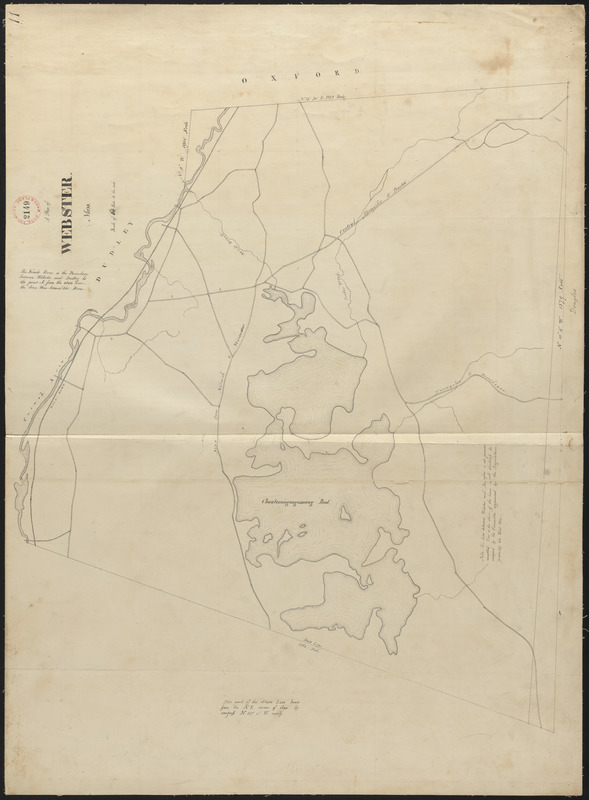 Plan of Webster, surveyor's name not given, dated 1830
