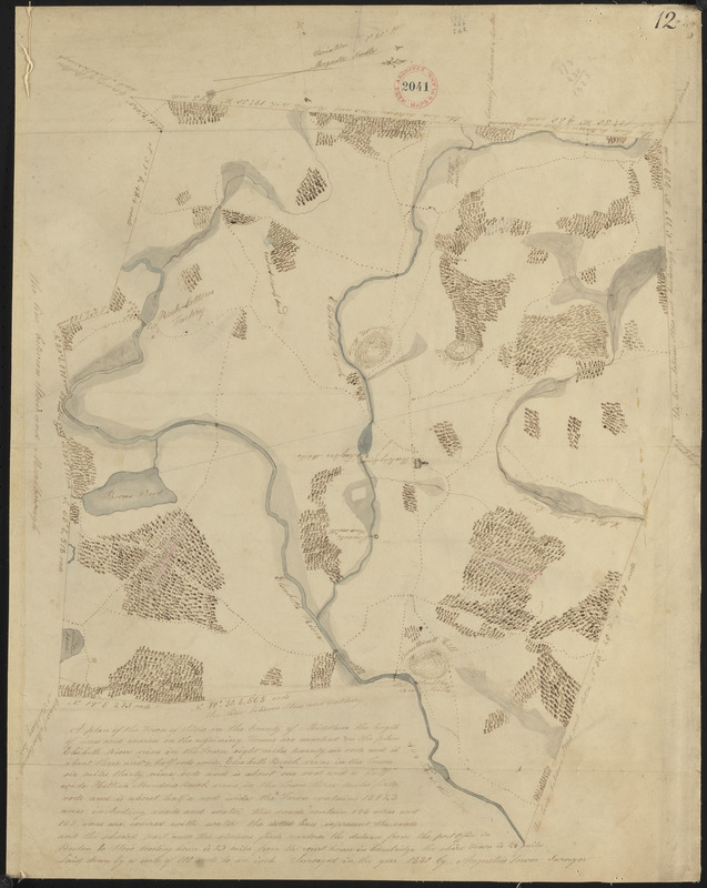 Plan of Stow made by Augustus Tower, dated 1830