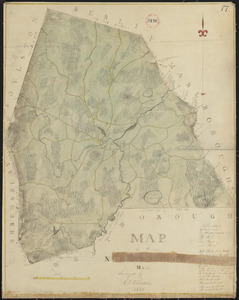 Plan of Northborough made by Gill Valentine, dated 1830