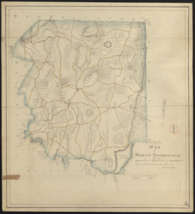 Plan of North Brookfield made by Bonum Nye, dated 1830