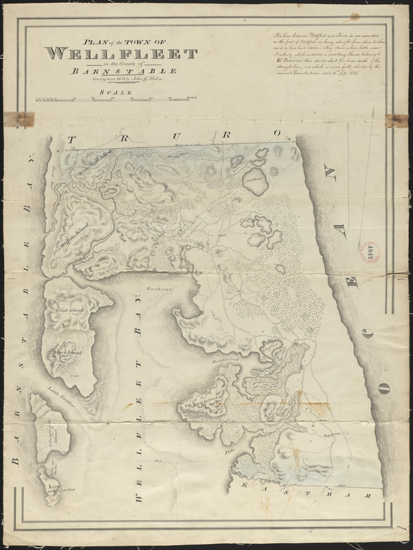 Plan of Wellfleet made by John G. Hales, dated 1831