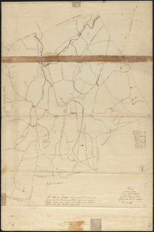 Plan of Rutland made by John King, dated November 1830