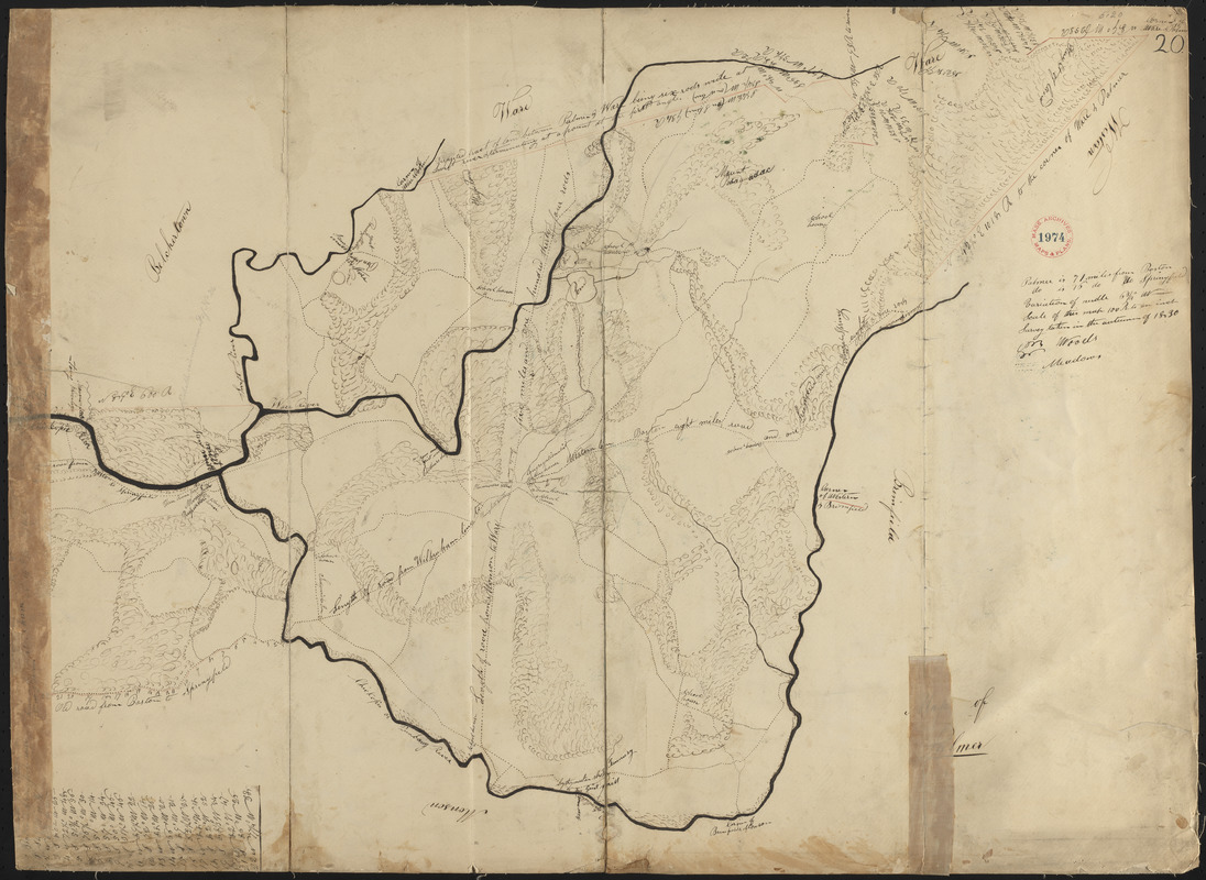 Plan of Palmer made by William Woods, dated 1830