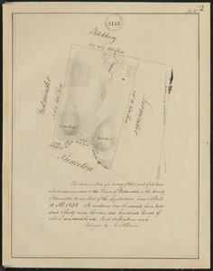 Plan of Westminster (No Town) made by Caleb Dana, dated 1838