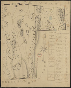 Plan of Prescott made by E. S. Darling, dated October, 1830