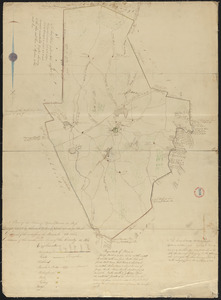 Plan of Upton made by Nahum W. Holbrook, dated 1831