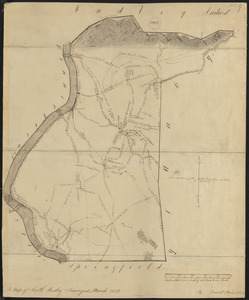 Plan of South Hadley made by Daniel Paine, dated March 1831