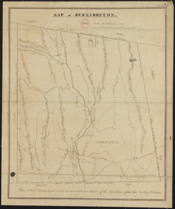 Plan of Bernardston made by Henry W. Cushman, dated October, 1830