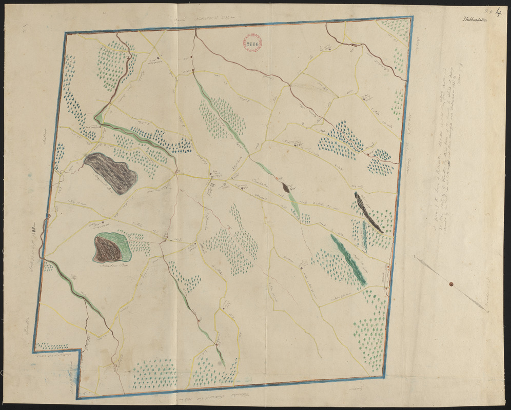 Plan of Hubbardston made by William Young, dated 1831