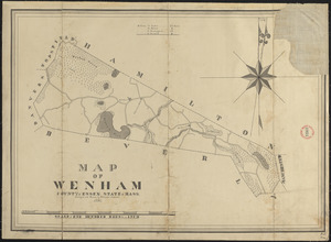 Plan of Wenham made by Philander Anderson, dated 1831