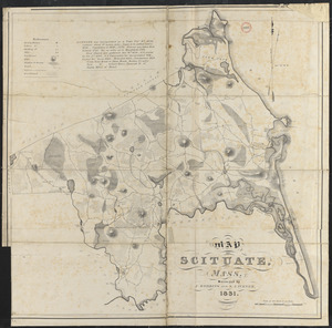Plan of Scituate made by A. Robbins and S. A. Turner, dated 1831