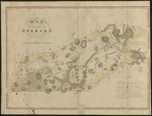 Plan of Roxbury made by John G. Hales, dated 1830