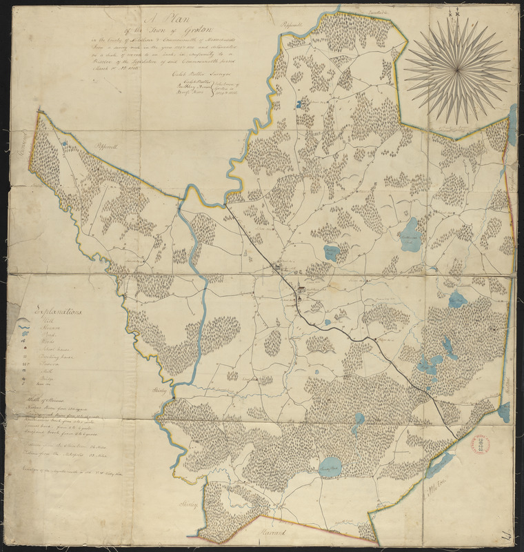 Plan of Groton made by Caleb Butler, dated 1830