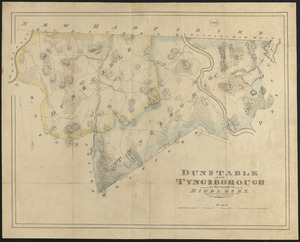 Plan of Dunstable and Tyngsborough made by John G. Hales, dated 1831