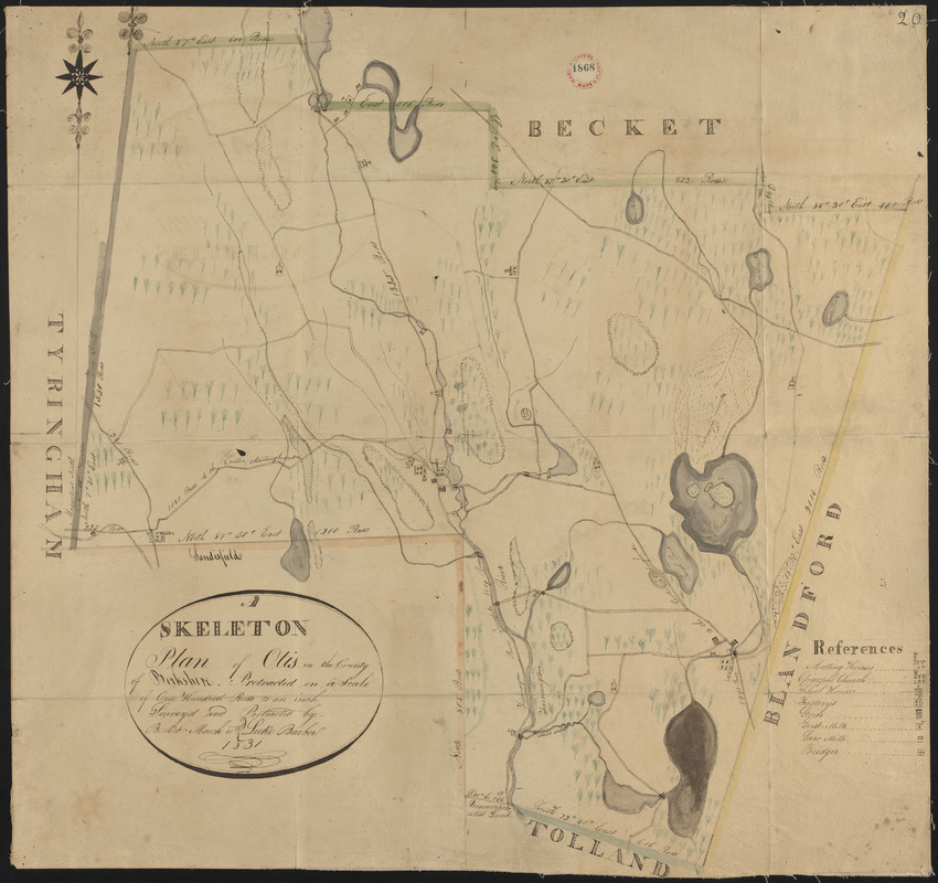 Plan of Otis made by Luke Barber, dated Mar. 10, 1831