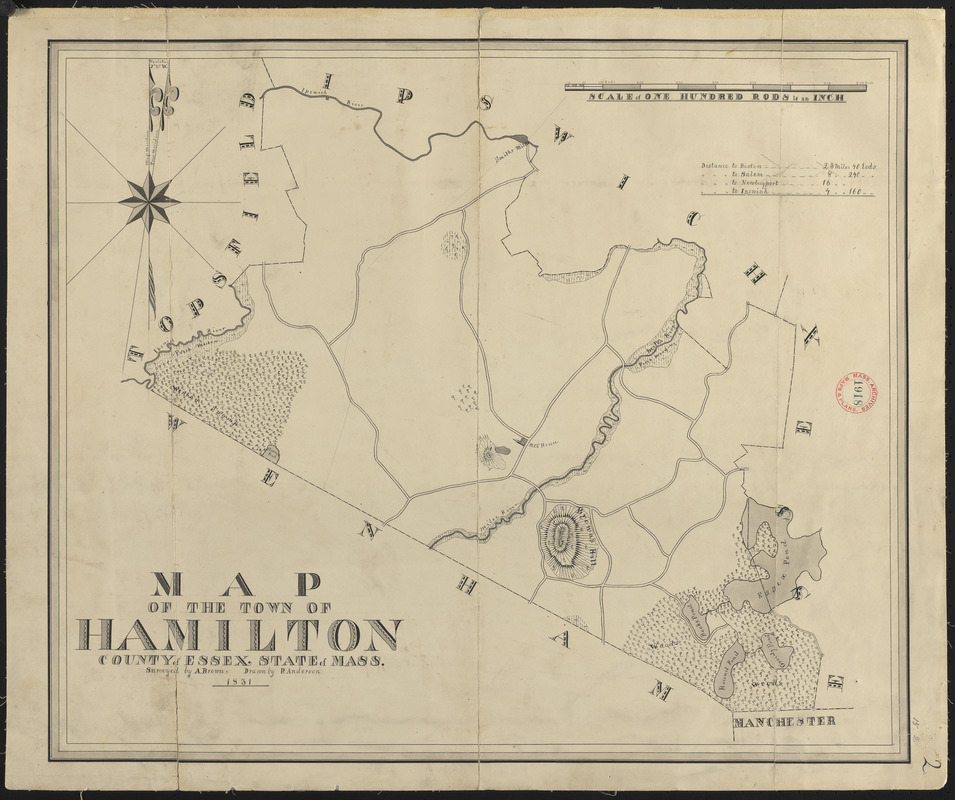 Plan of Hamilton made by A. Brown, dated 1831