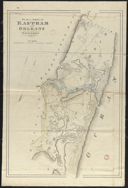 Plan of Eastham and Orleans, made by John G. Hales, dated 1831