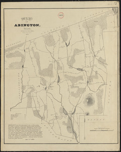 Plan of Abington made by James Bates, dated 1830