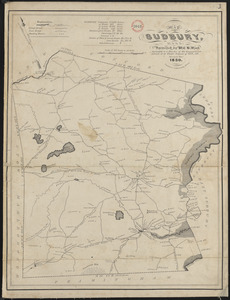 Plan of Sudbury made by William H. Wood, dated October 1830