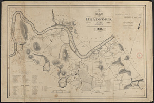 Plan of Bradford made by Benjamin Greenleaf and Jeremiah Spofford, dated 1831