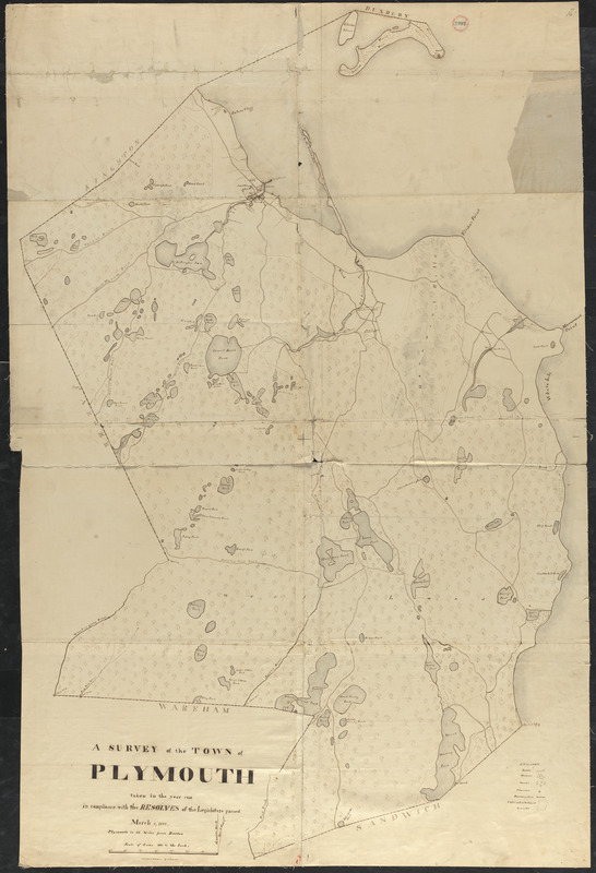 Plan of Plymouth made by S. Bourne, dated 1830