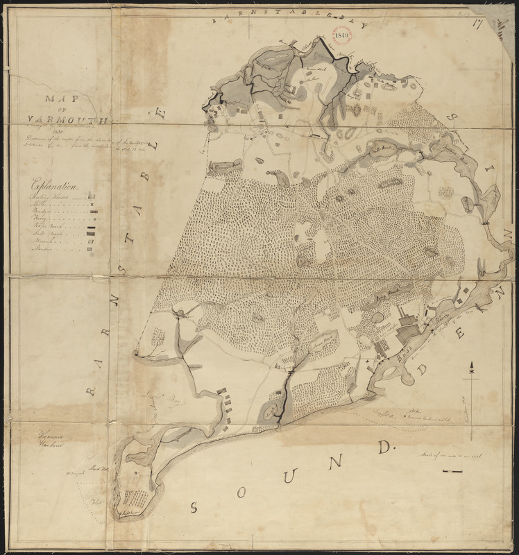 Plan of Yarmouth made by Benjamin Matthews, Jr., dated 1830